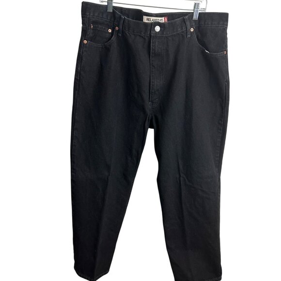 Levis Mens Relaxed Fit Black Denim Jeans Size 42 - Picture 2 of 14